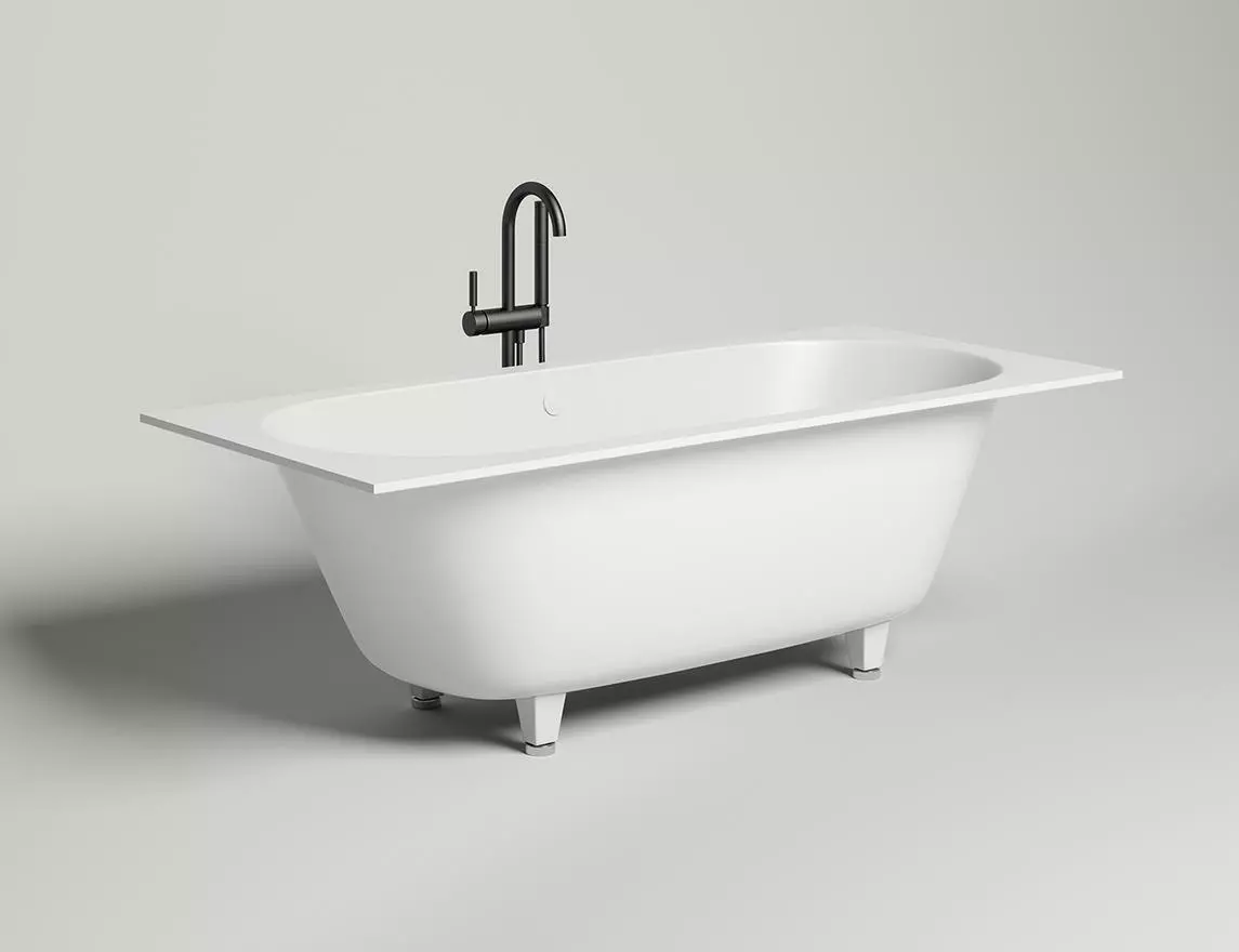 Ванна из искусственного камня Salini Ornella Axis S-Stone 180х80 103421M белая матовая, встраиваемая