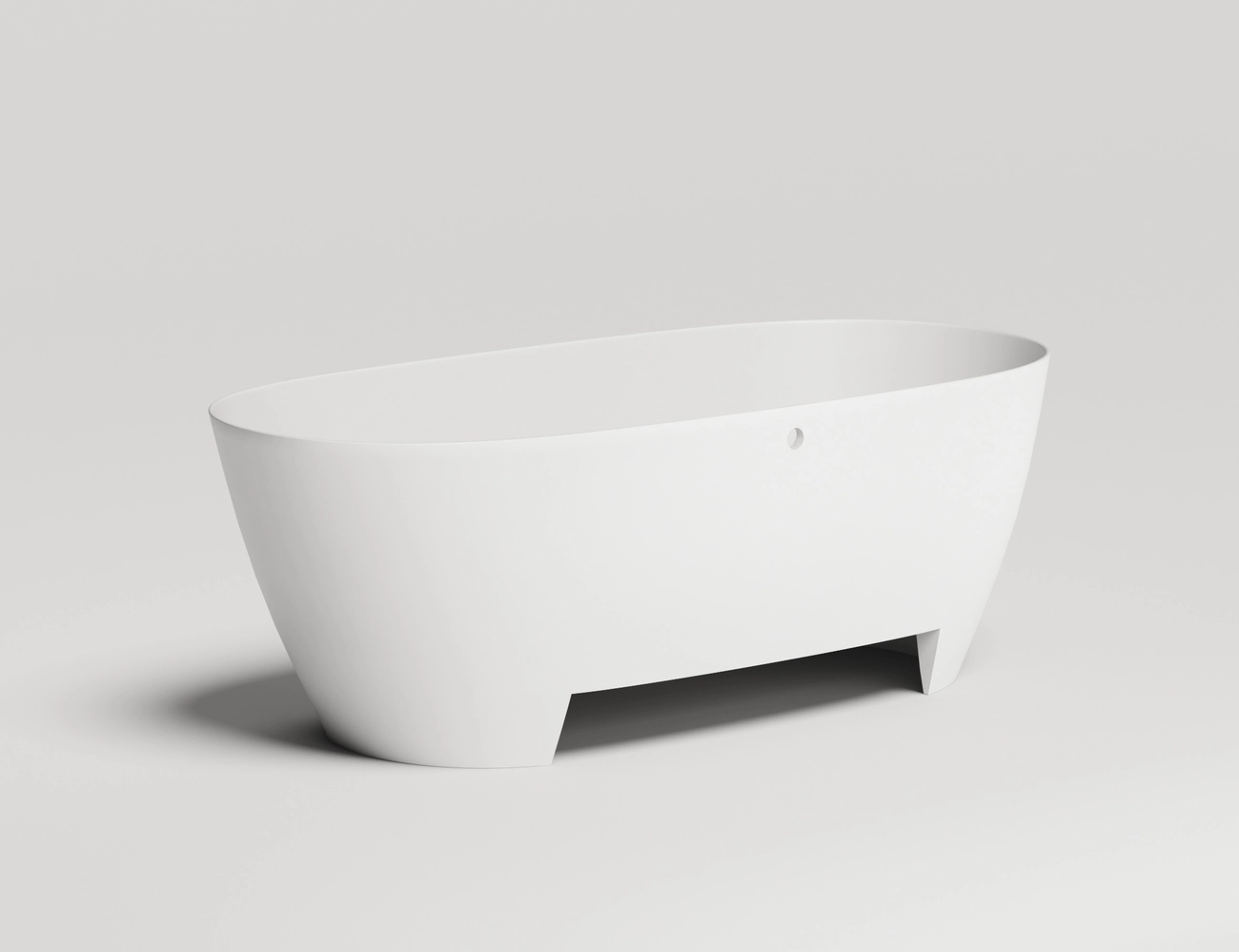 Ванна из литьевого мрамора Salini Sofia Light 165х75 103711G S-Sense с переливом, белая глянцевая