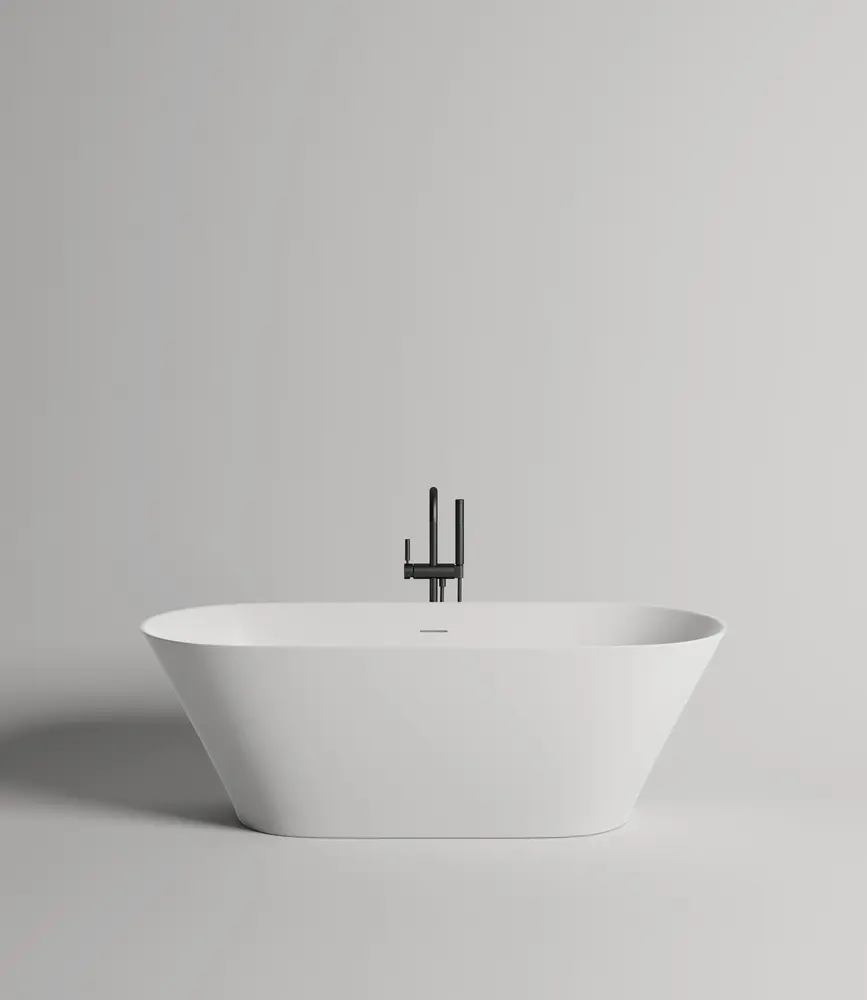 Ванна из литьевого мрамора Salini Mona S-sense 180x81 102911G белая глянцевая, отдельностоящая