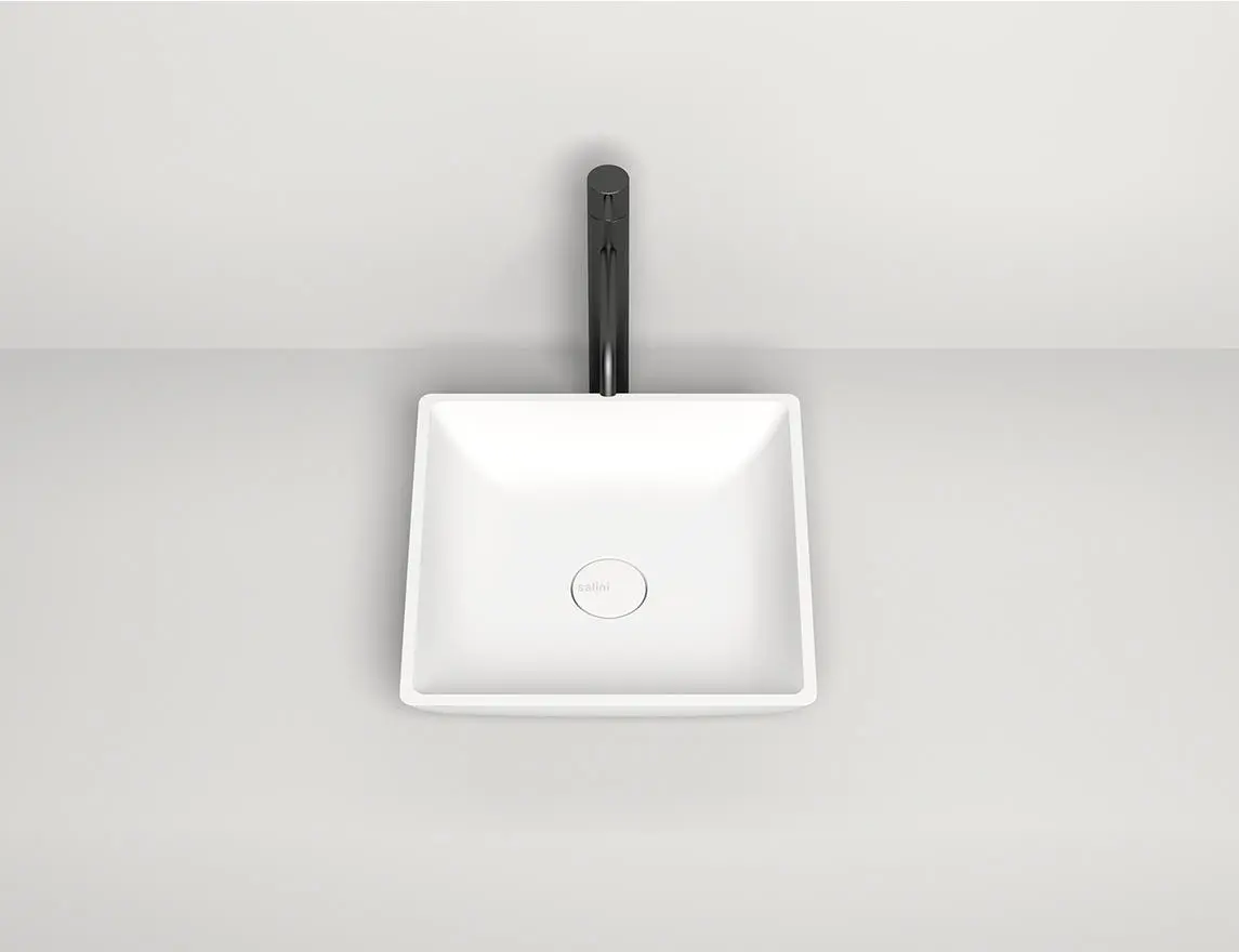 Раковина накладная Salini Callista 04 S-Stone 38 см 1101208SM из искусственного камня, матовая белая