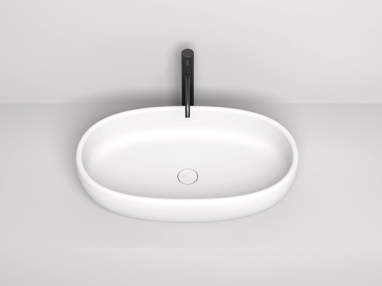 Раковина накладная Salini Luce S-Stone 70 см 110721M из искусственного камня, белая матовая