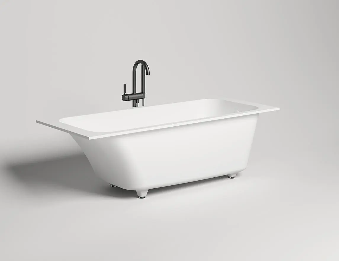 Ванна из литьевого мрамора Salini Orlanda S-sense 170х80 102016G белая глянцевая, встраиваемая