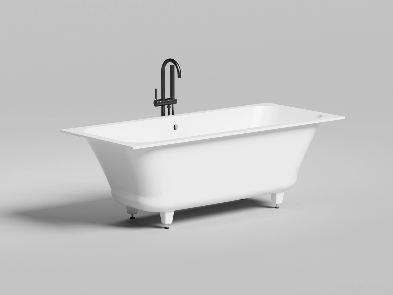 Ванна из литьевого мрамора Salini Orlanda Axis 170x75 103213M S-Sense белая матовая