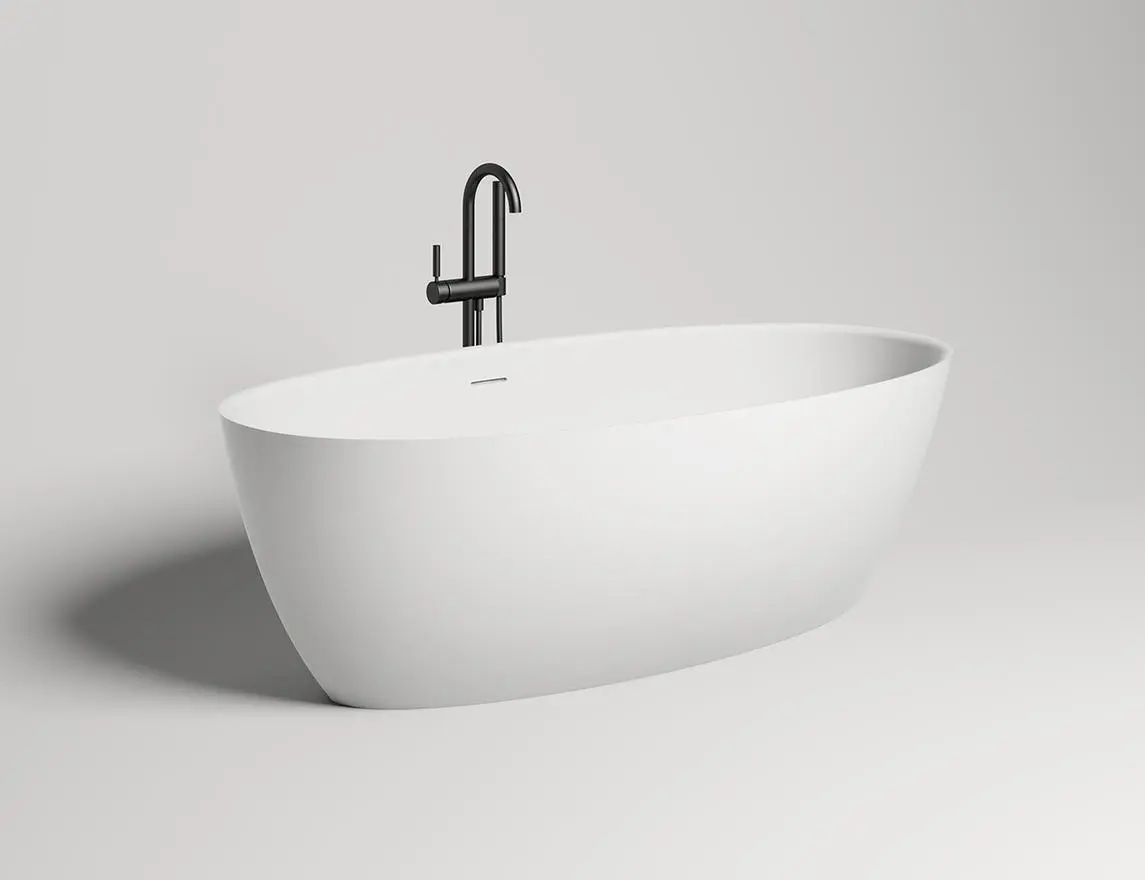 Ванна из искусственного камня Salini Alda S-stone 175х91 101911SM белая матовая, отдельностоящая