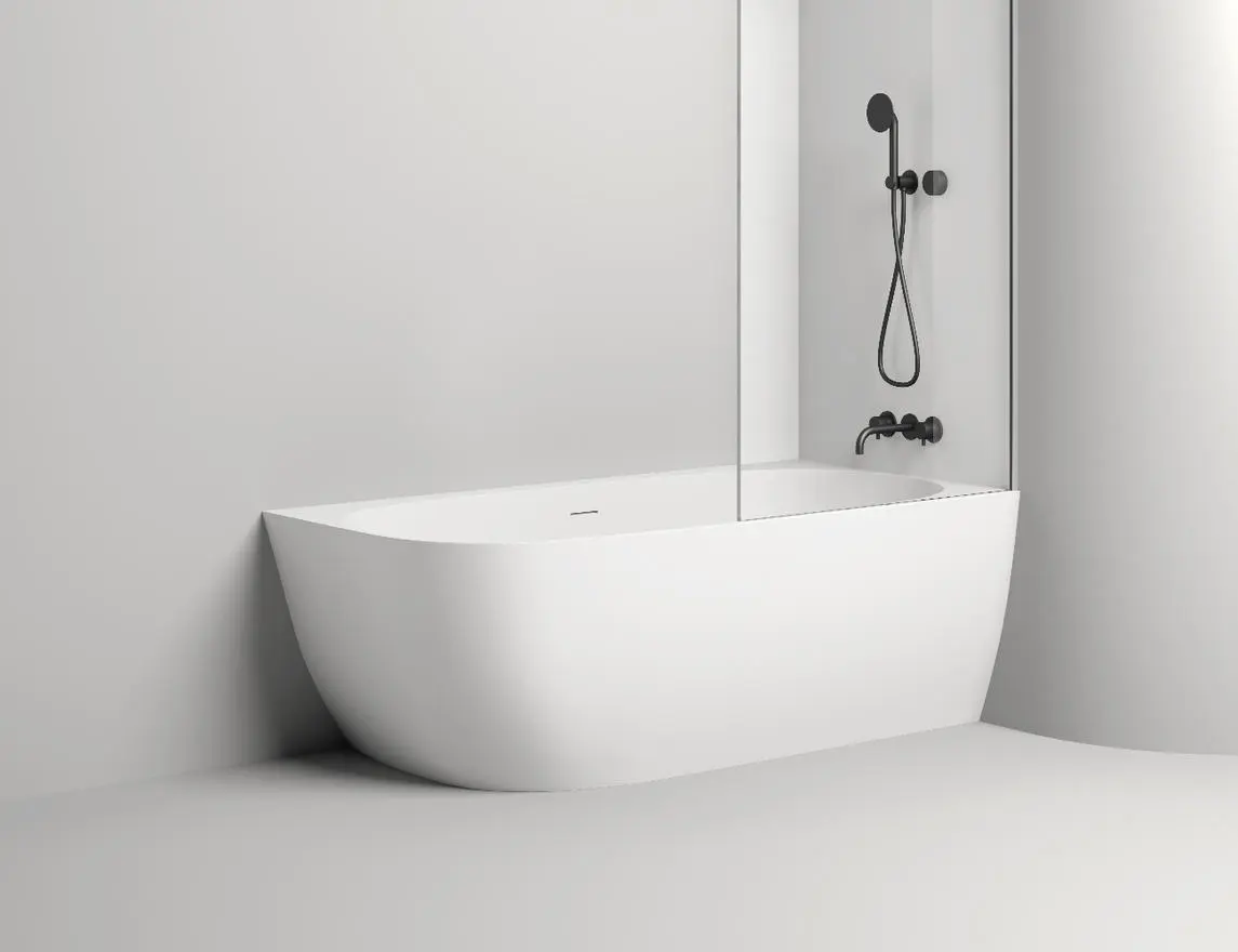 Ванна из искусственного камня Salini Sofia Corner R S-Stone 170х85 102524M белая матовая, пристенная угловая