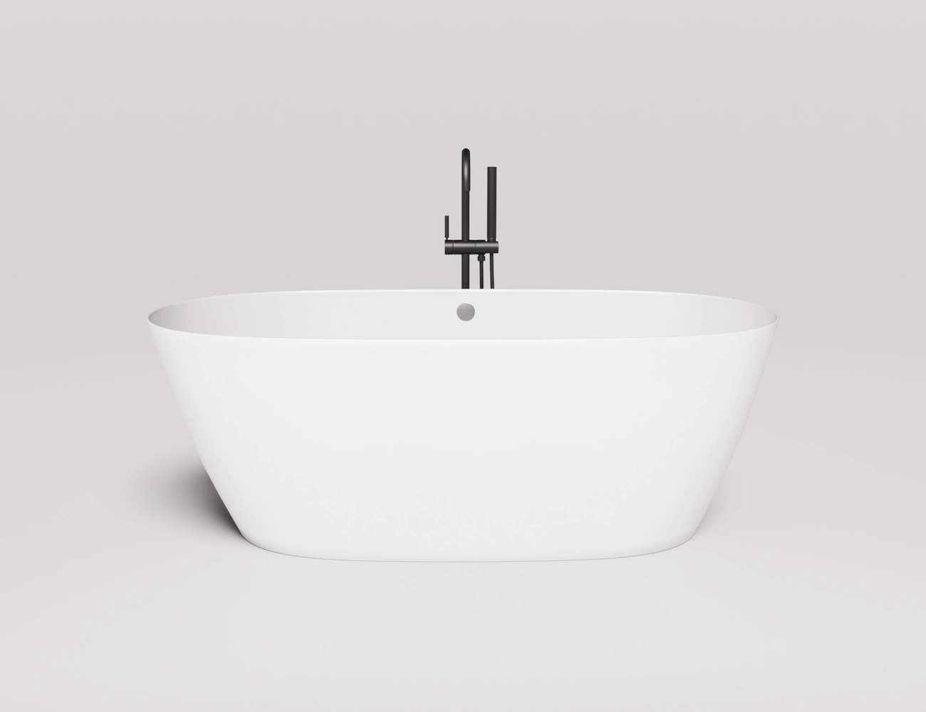 Ванна из литьевого мрамора Salini Sofia Light 165х75 103711G S-Sense с переливом, белая глянцевая