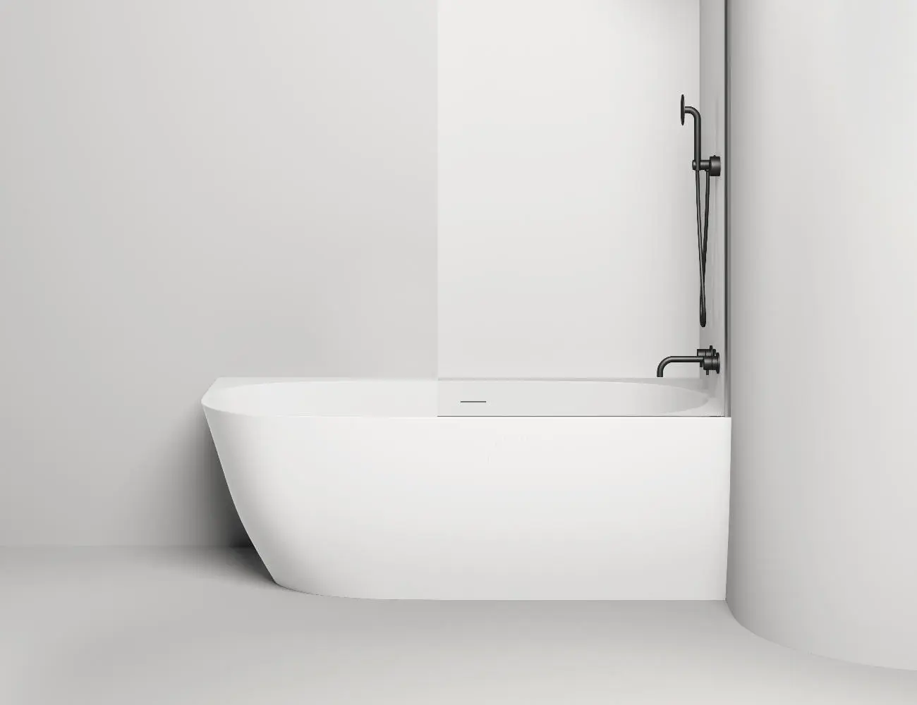 Ванна из искусственного камня Salini Sofia Corner R S-Stone 170х85 102524M белая матовая, пристенная угловая