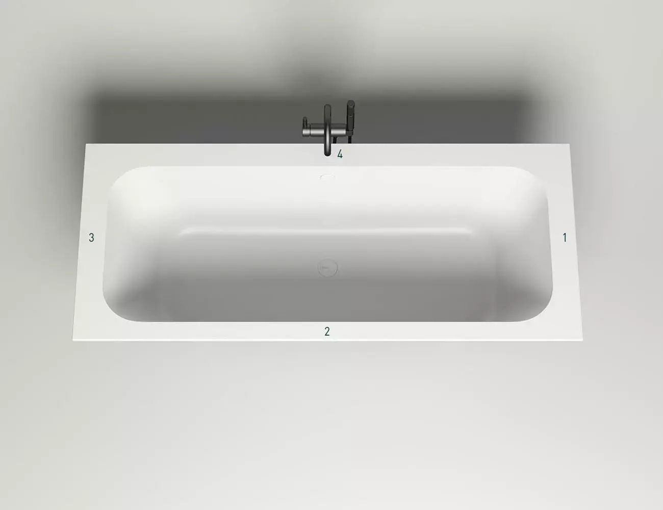 Ванна из искусственного камня Salini Orlanda Axis S-stone 191х80 103221M белая матовая, встраиваемая