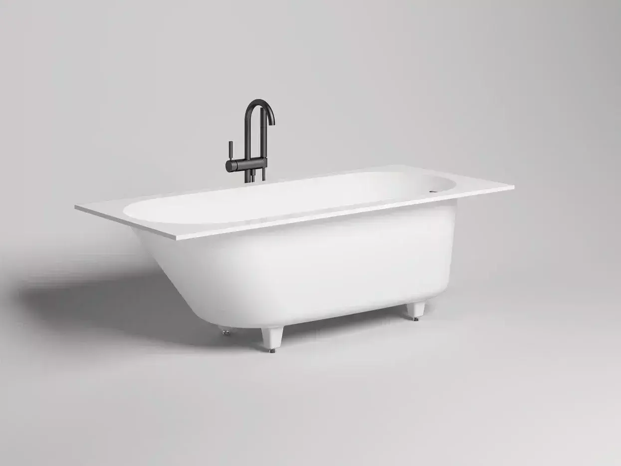 Ванна из искусственного камня Salini Ornella Kit S-Stone 180x80 102422M белая матовая, встраиваемая