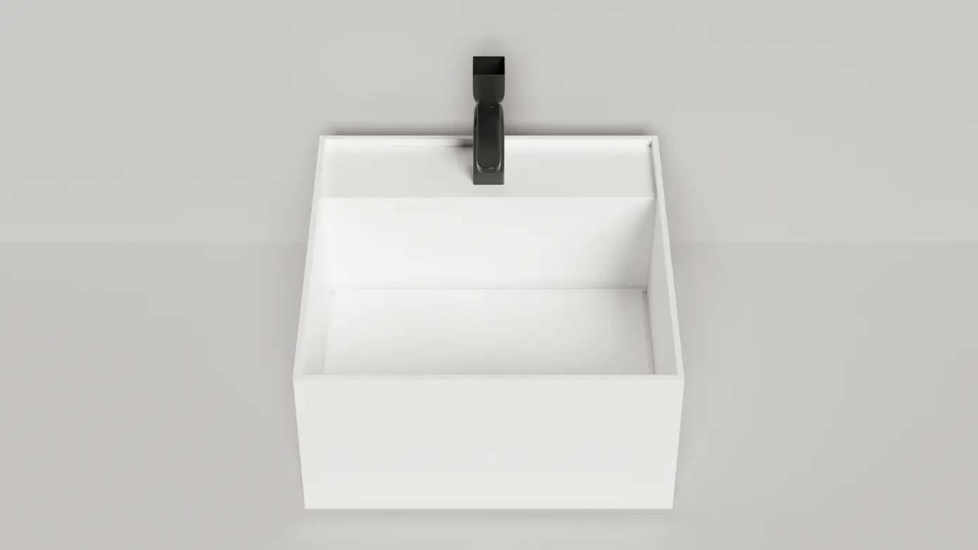 Раковина накладная Salini Armonia Square Top 02 S-Stone 130522TM белая матовая, без отверстия под смеситель