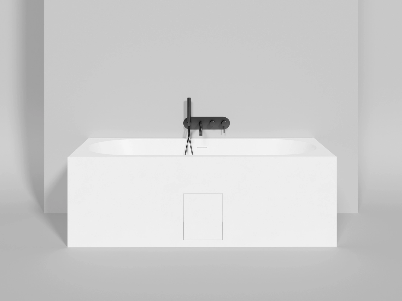 Ванна из литьевого мрамора Salini Ornella Axis Kit 170x75 103513G S-Sense белая глянцевая