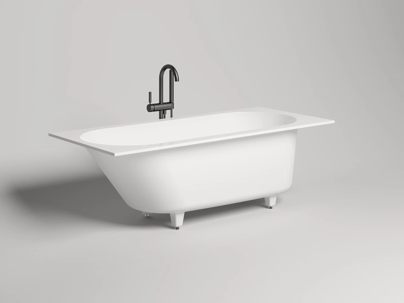 Ванна из литьевого мрамора Salini Ornella S-sense 170х70 102313G белая глянцевая, встраиваемая