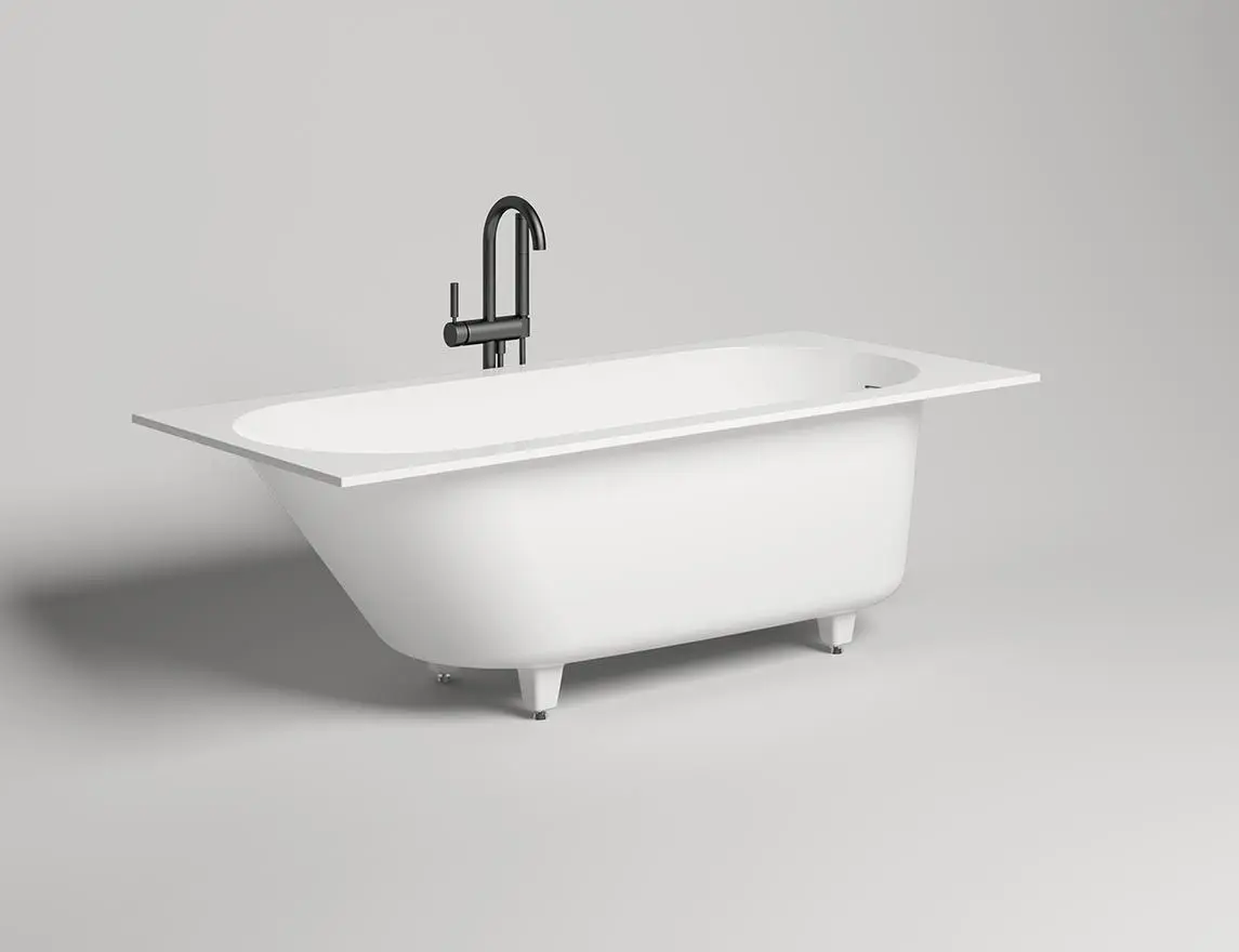 Ванна из искусственного камня Salini Ornella Kit S-Stone 180x80 102422M белая матовая, встраиваемая