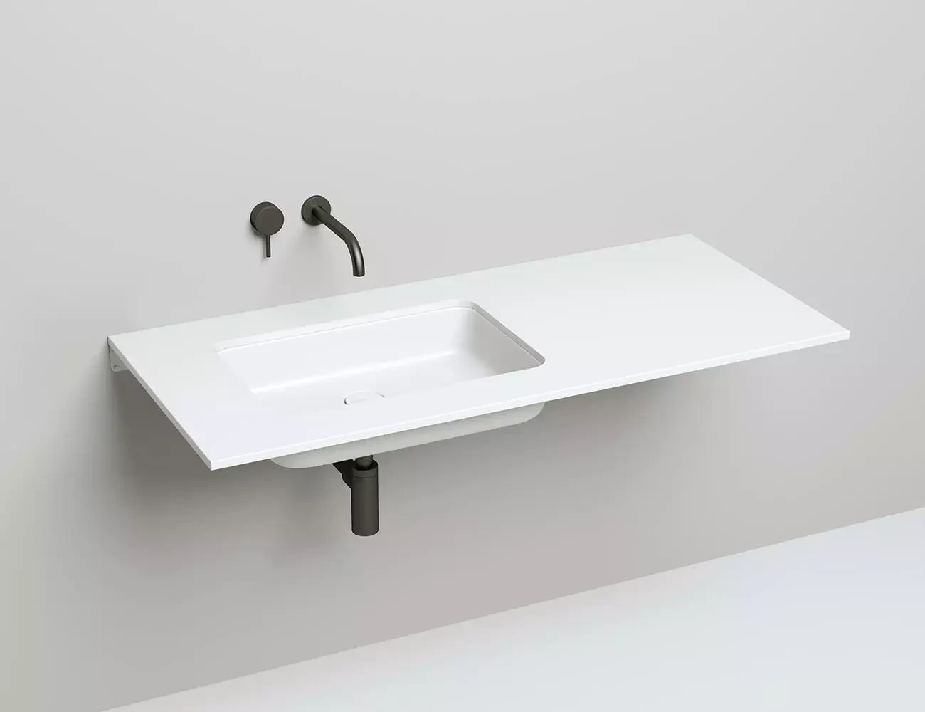 Раковина встраиваемая снизу Salini Marea 09 S-Stone 55 см 1802209M из искусственного камня, белая матовая