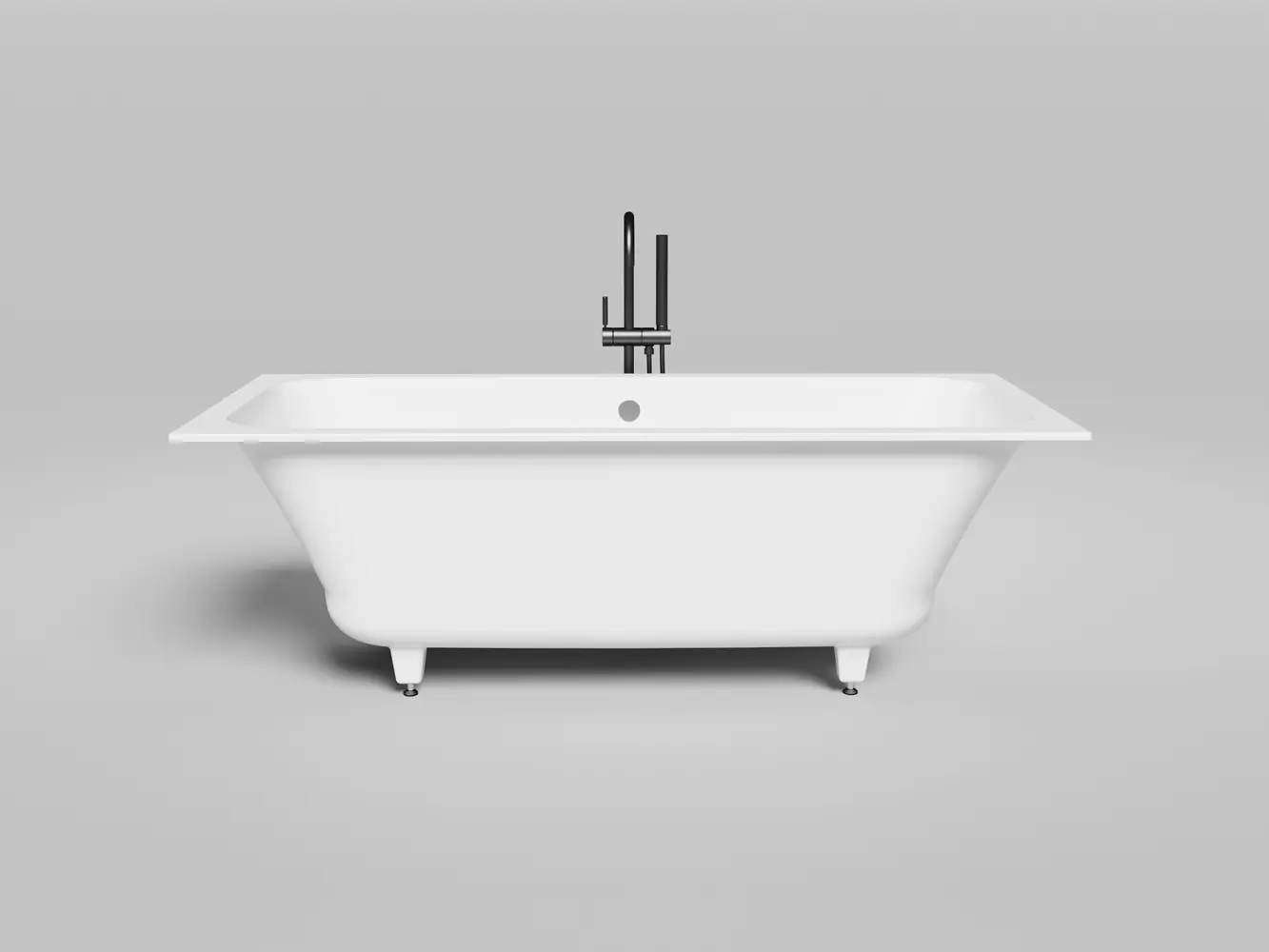 Ванна из литьевого мрамора Salini Orlanda Axis 170x75 103213G S-Sense белая глянцевая