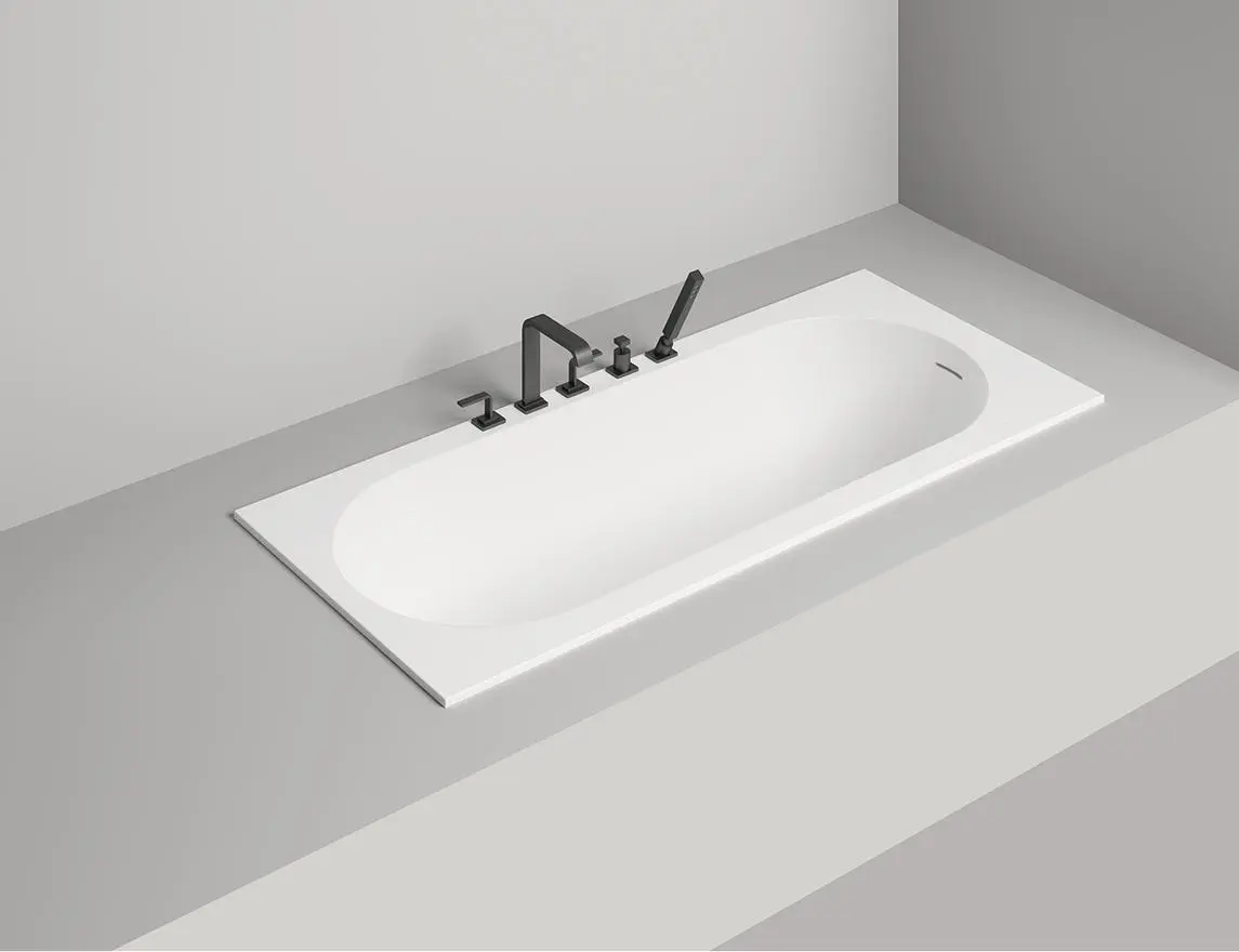 Ванна из литьевого мрамора Salini Ornella Kit S-sense 170х80 102414G белая глянцевая, встраиваемая