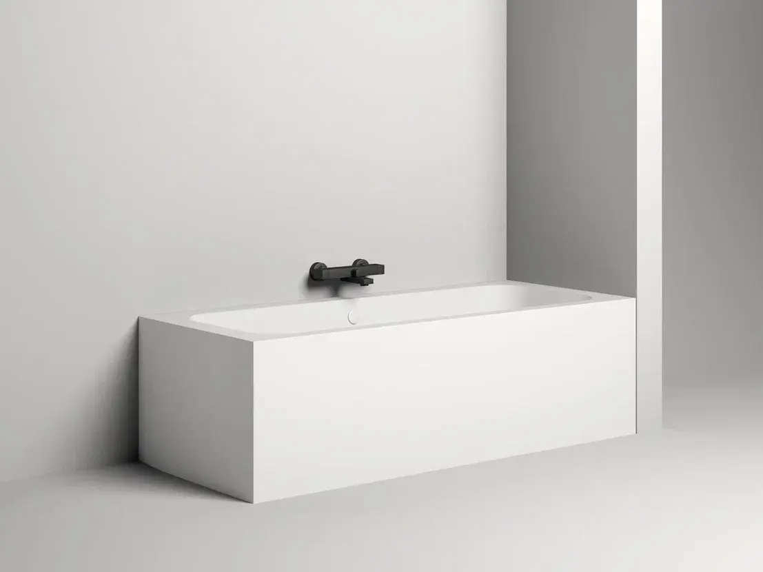 Ванна из литьевого мрамора Salini Orlanda Axis S-Sense 180х80 103212G белая глянцевая, встраиваемая