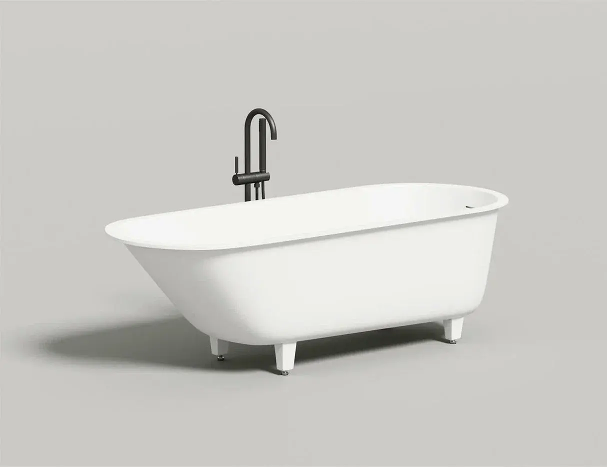 Ванна из искусственного камня Salini Ornella Kit S-Stone 170x75 102421M белая матовая, встраиваемая