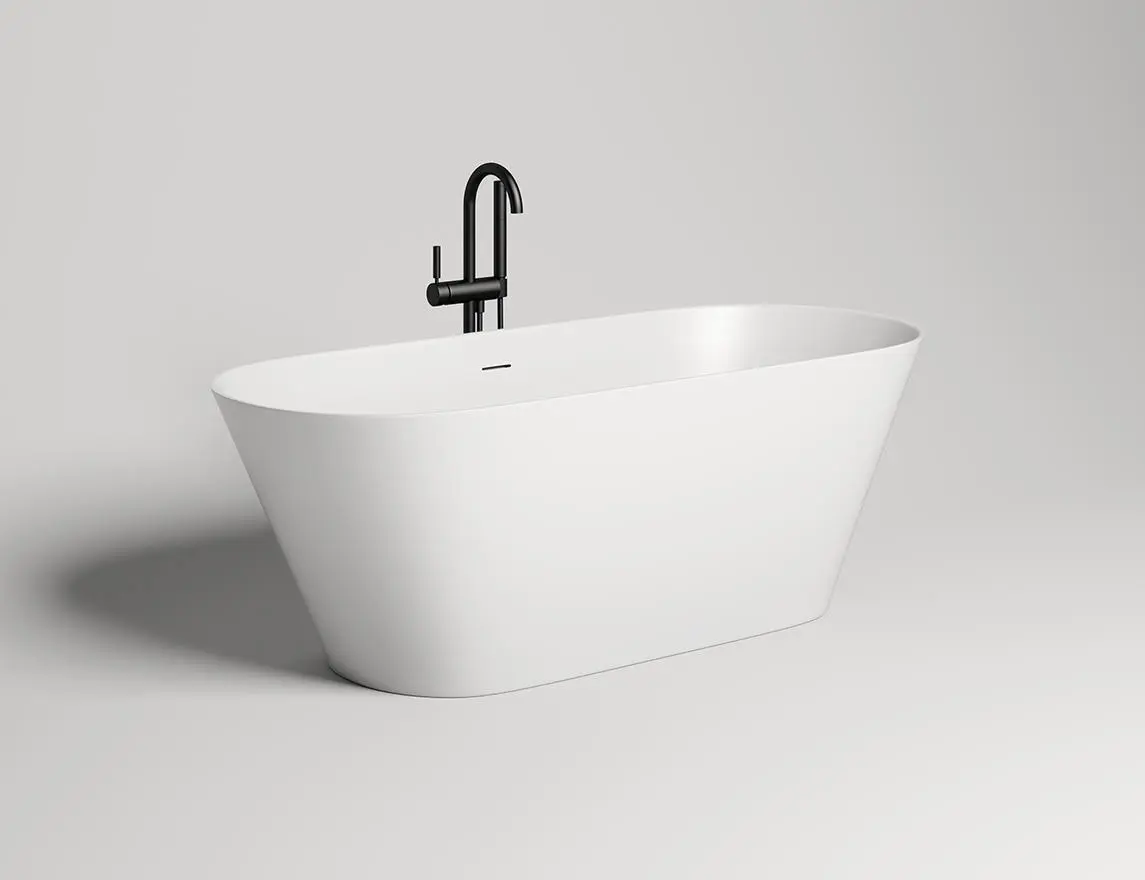 Ванна из искусственного камня Salini Mona S-Stone 170x72 102922M белая матовая, отдельностоящая