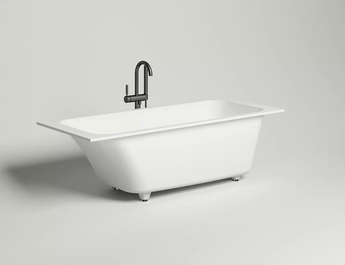 Ванна из искусственного камня Salini Orlanda S-stone 180x80 102022M белая матовая, встраиваемая