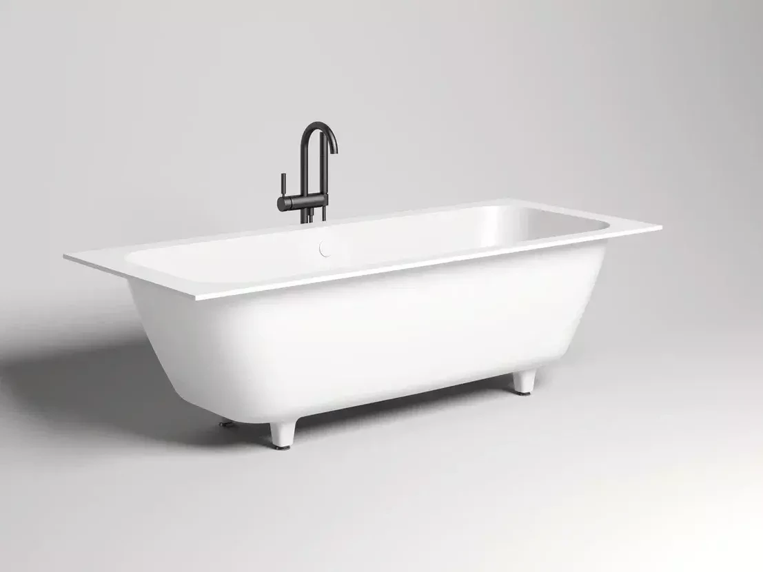 Ванна из литьевого мрамора Salini Orlanda Axis S-Sense 180х80 103212G белая глянцевая, встраиваемая