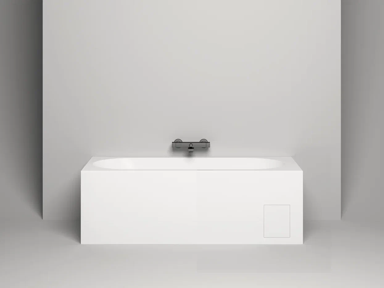 Ванна из литьевого мрамора Salini Ornella Kit S-sense 170x75 102411G белая глянцевая, встраиваемая