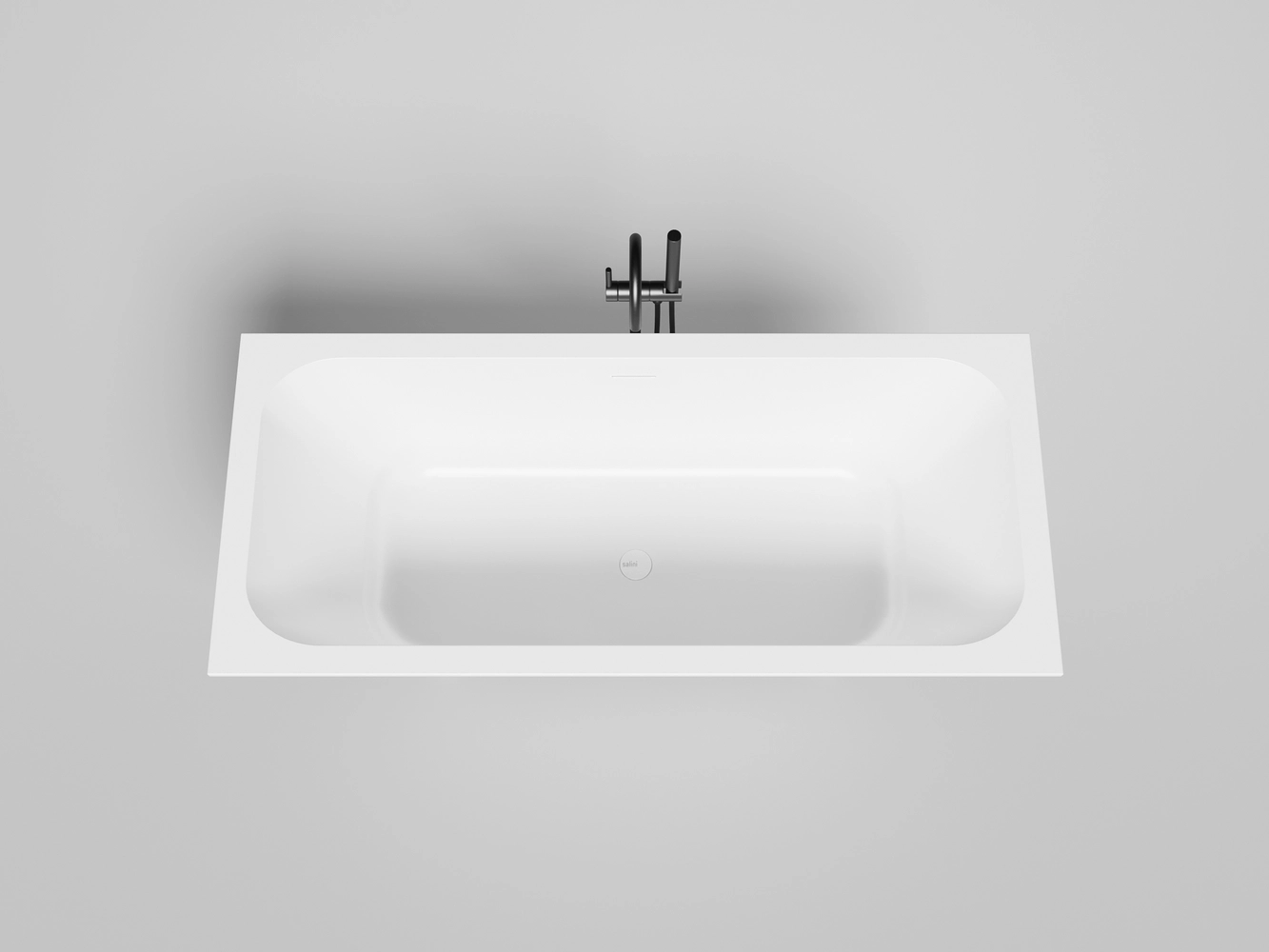 Ванна из литьевого мрамора Salini Orlanda Axis Kit 170x75 103313M S-Sense белая матовая