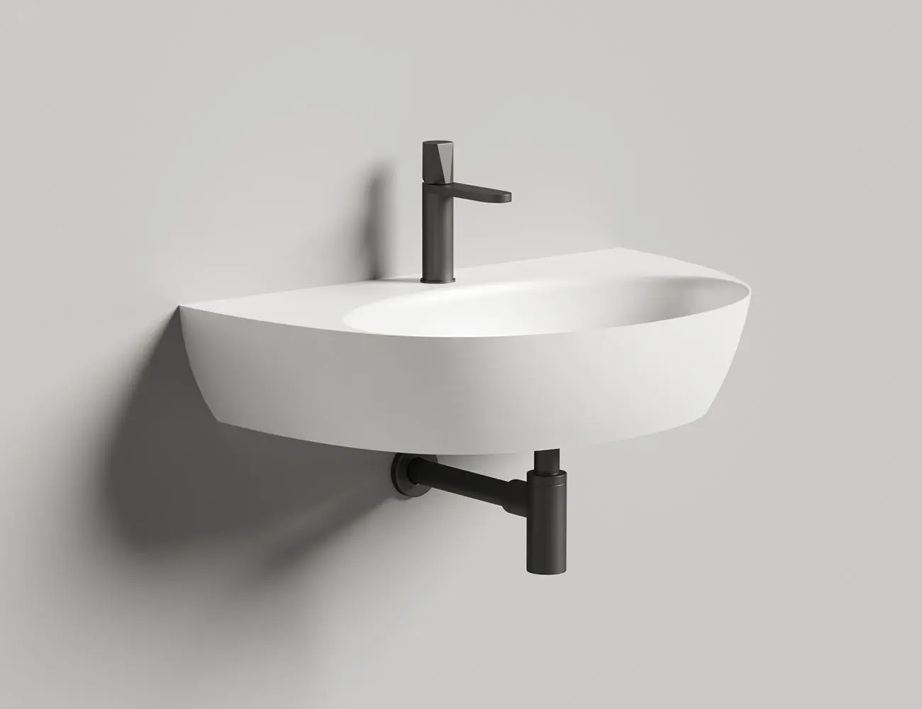Раковина подвесная Salini Alda Wall 03 S-Stone 71 см 140323M из искусственного камня, белая матовая