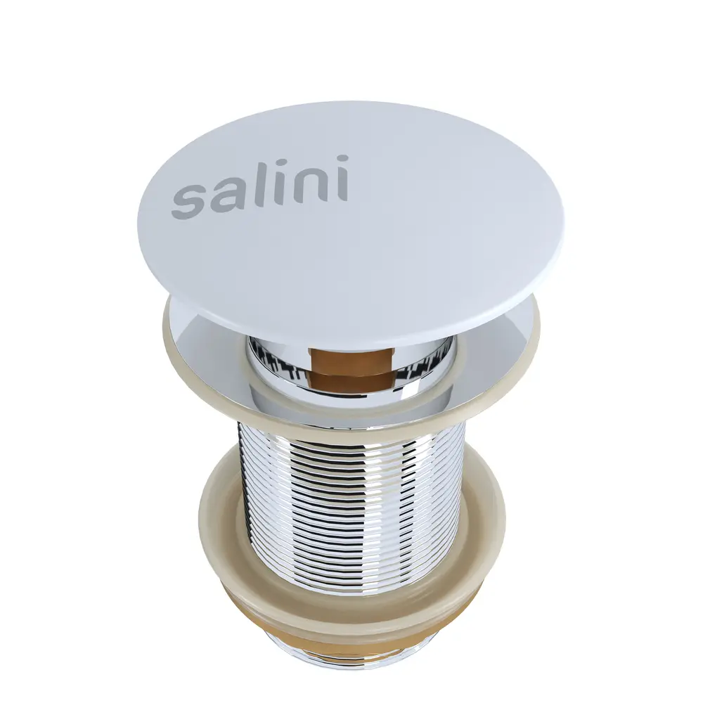 Донный клапан Salini для раковины S-Sense 162202G белый глянцевый