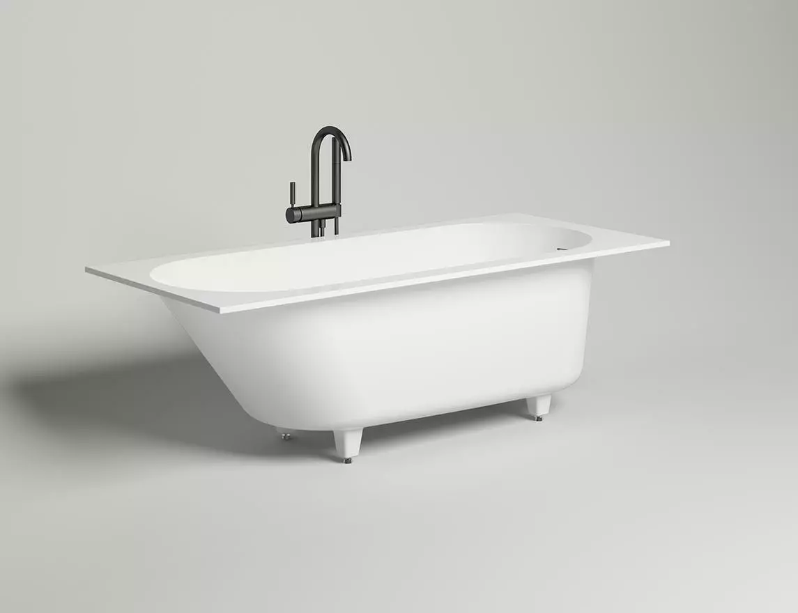 Ванна из искусственного камня Salini Ornella Kit S-Stone 170x75 102421M белая матовая, встраиваемая