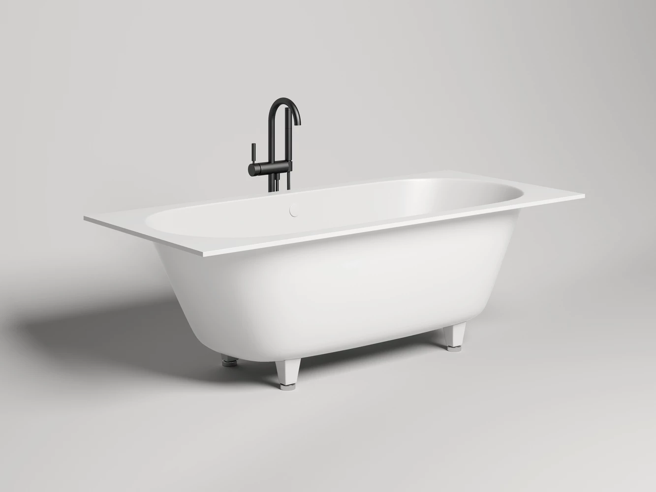 Ванна из литьевого мрамора Salini Ornella Axis S-Sense 190х90 103412G белая глянцевая, встраиваемая