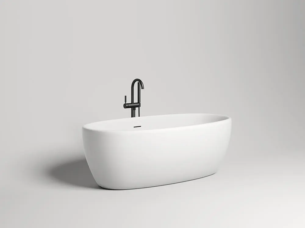 Ванна из искусственного камня Salini Luce S-stone 170х85 100121M белая матовая, отдельностоящая