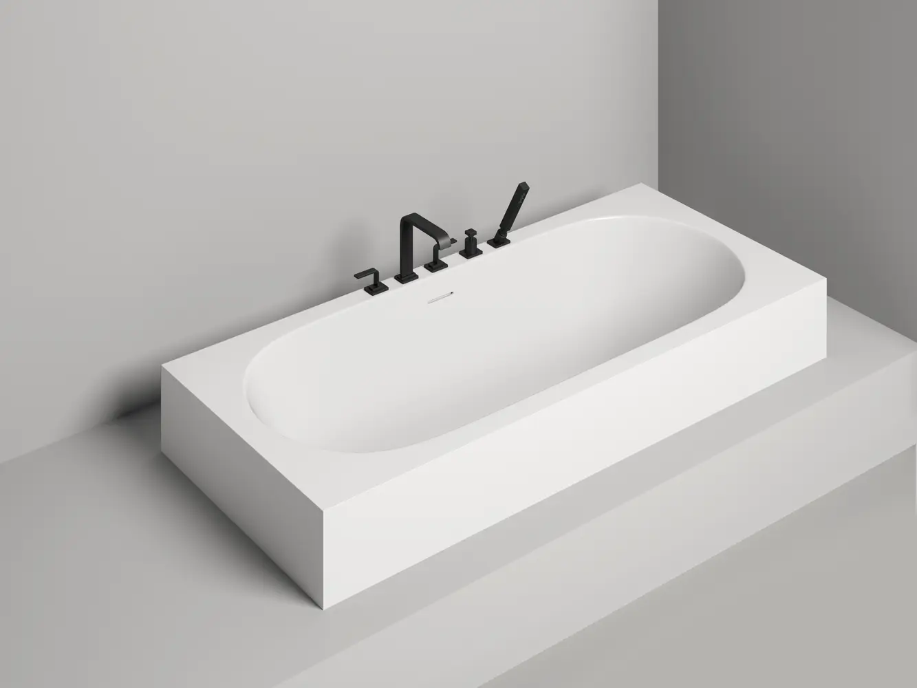 Ванна из искусственного камня Salini Ornella Axis Kit S-Stone 180х80 103521M белая матовая, встраиваемая
