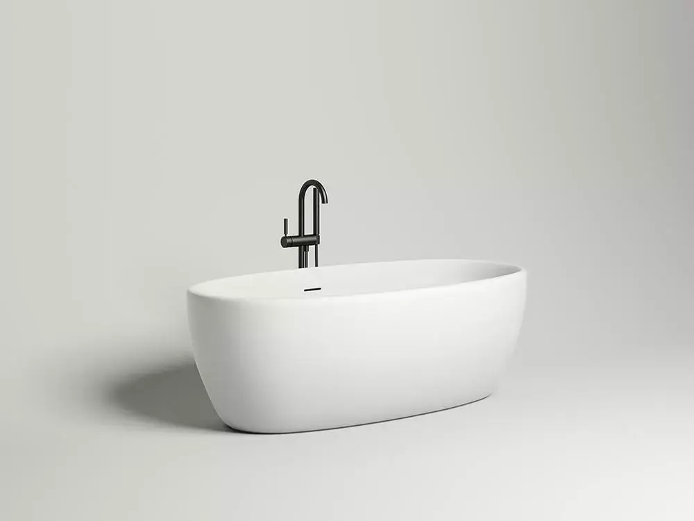 Ванна из искусственного камня Salini Luce S-stone 170х85 100121M белая матовая, отдельностоящая