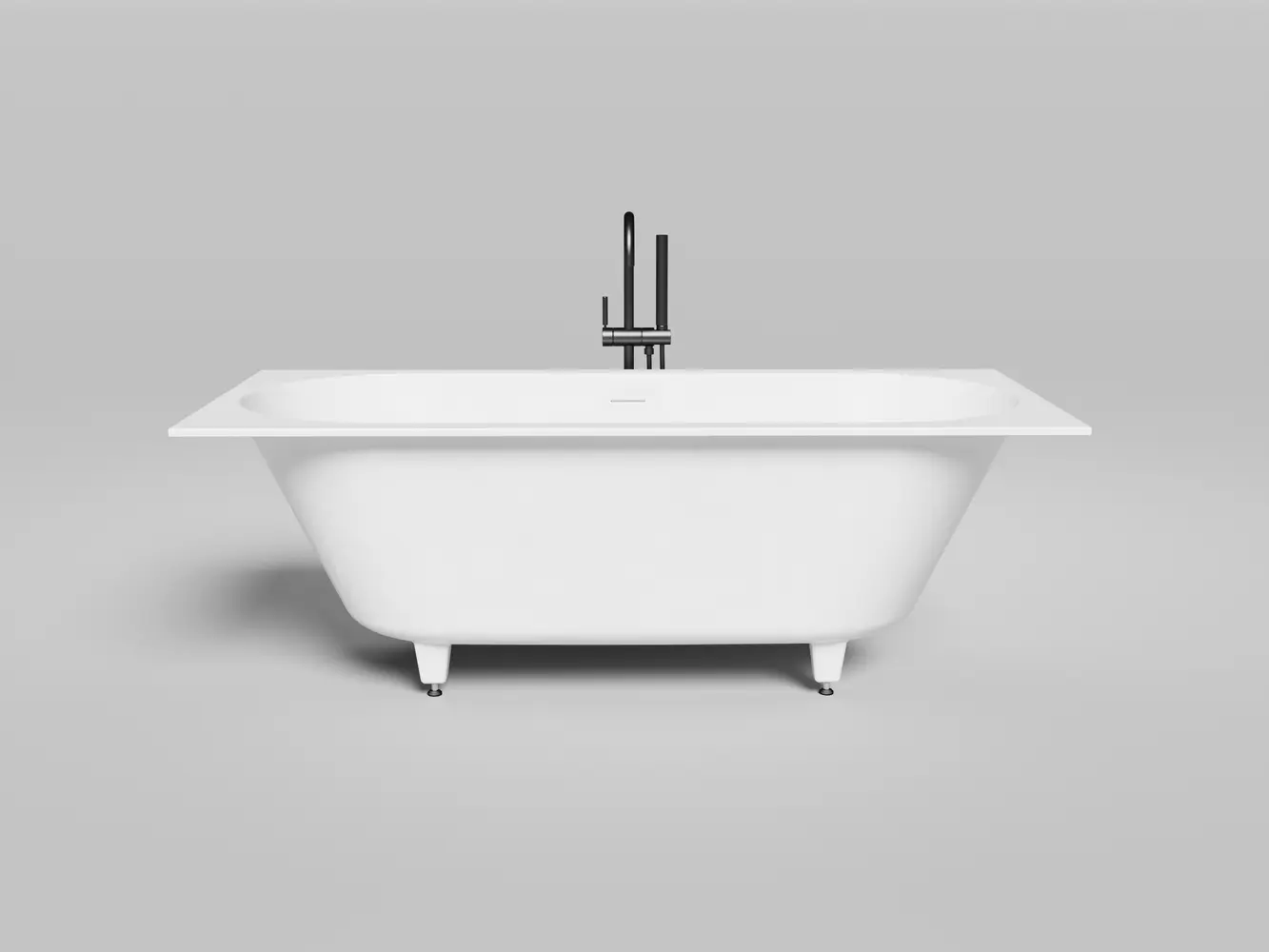 Ванна из литьевого мрамора Salini Ornella Axis Kit 170x75 103513M S-Sense белая матовая