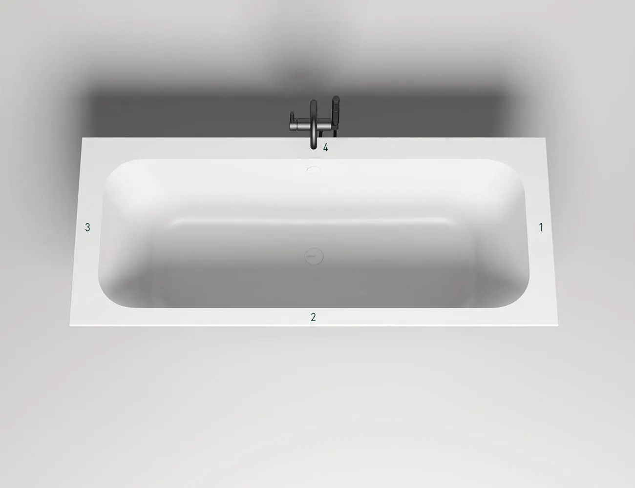 Ванна из искусственного камня Salini Orlanda Axis S-Stone 180х80 103222M белая матовая, встраиваемая