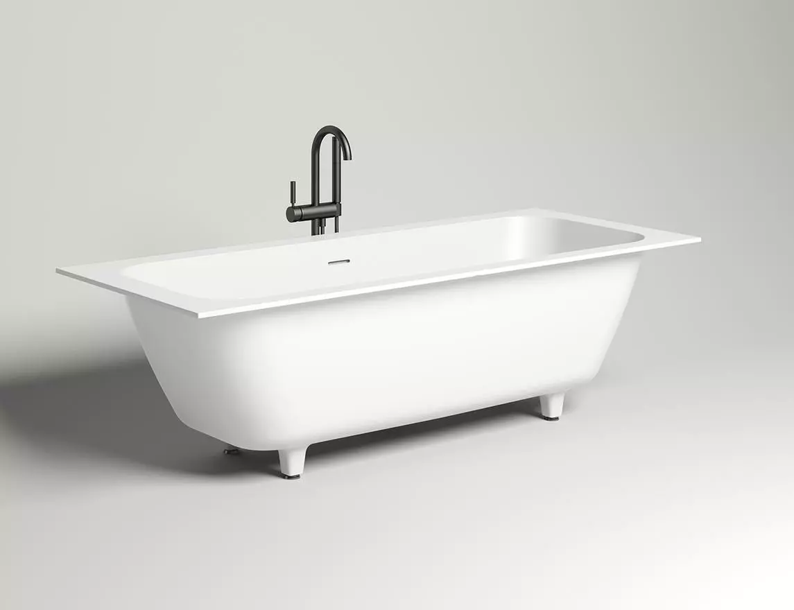 Ванна из искусственного камня Salini Orlanda S-stone 160x70 102025M белая матовая, встраиваемая