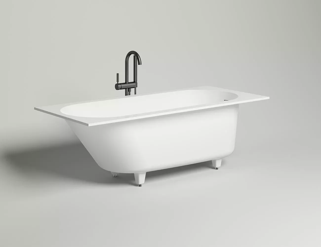 Ванна из искусственного камня Salini Ornella Kit S-Stone 170х80 102424M белая матовая, встраиваемая