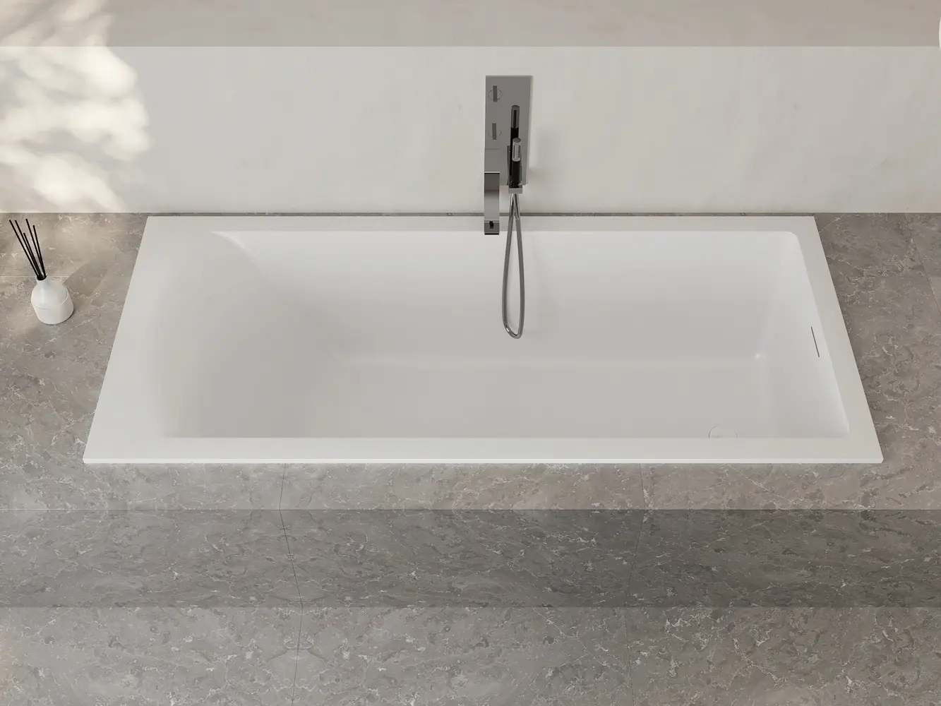 Ванна из искусственного камня Salini Cascata 104123M 170x75 S-Stone белая
