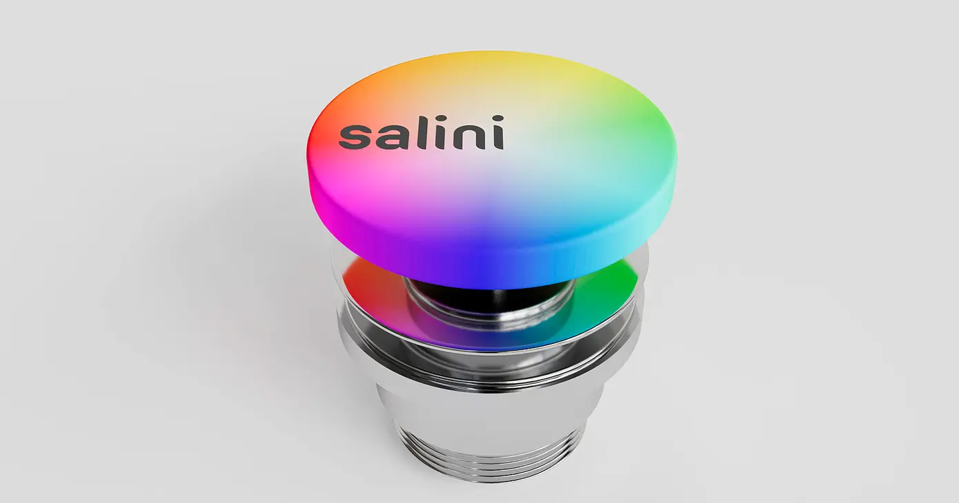 Донный клапан Salini для раковины S-Sense 162205G белый глянцевый