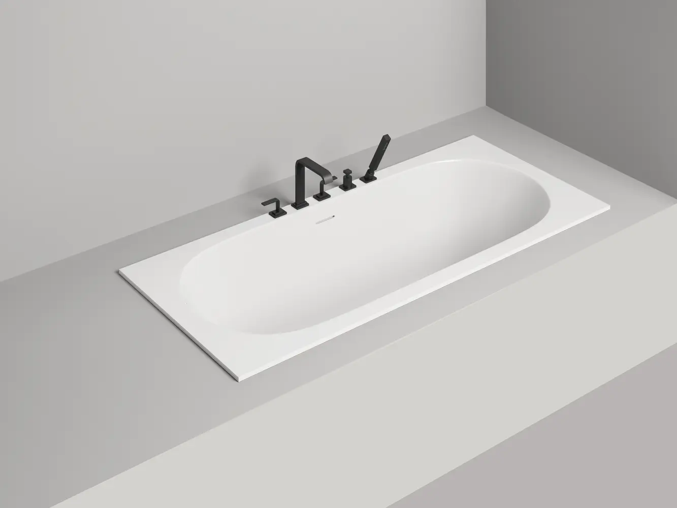 Ванна из искусственного камня Salini Ornella Axis Kit S-Stone 180х80 103521M белая матовая, встраиваемая