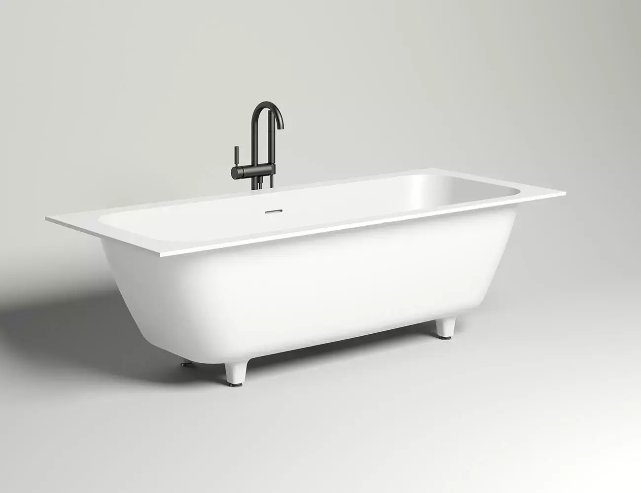 Ванна из искусственного камня Salini Orlanda Axis Kit S-Stone 180х80 103322M белая матовая, встраиваемая