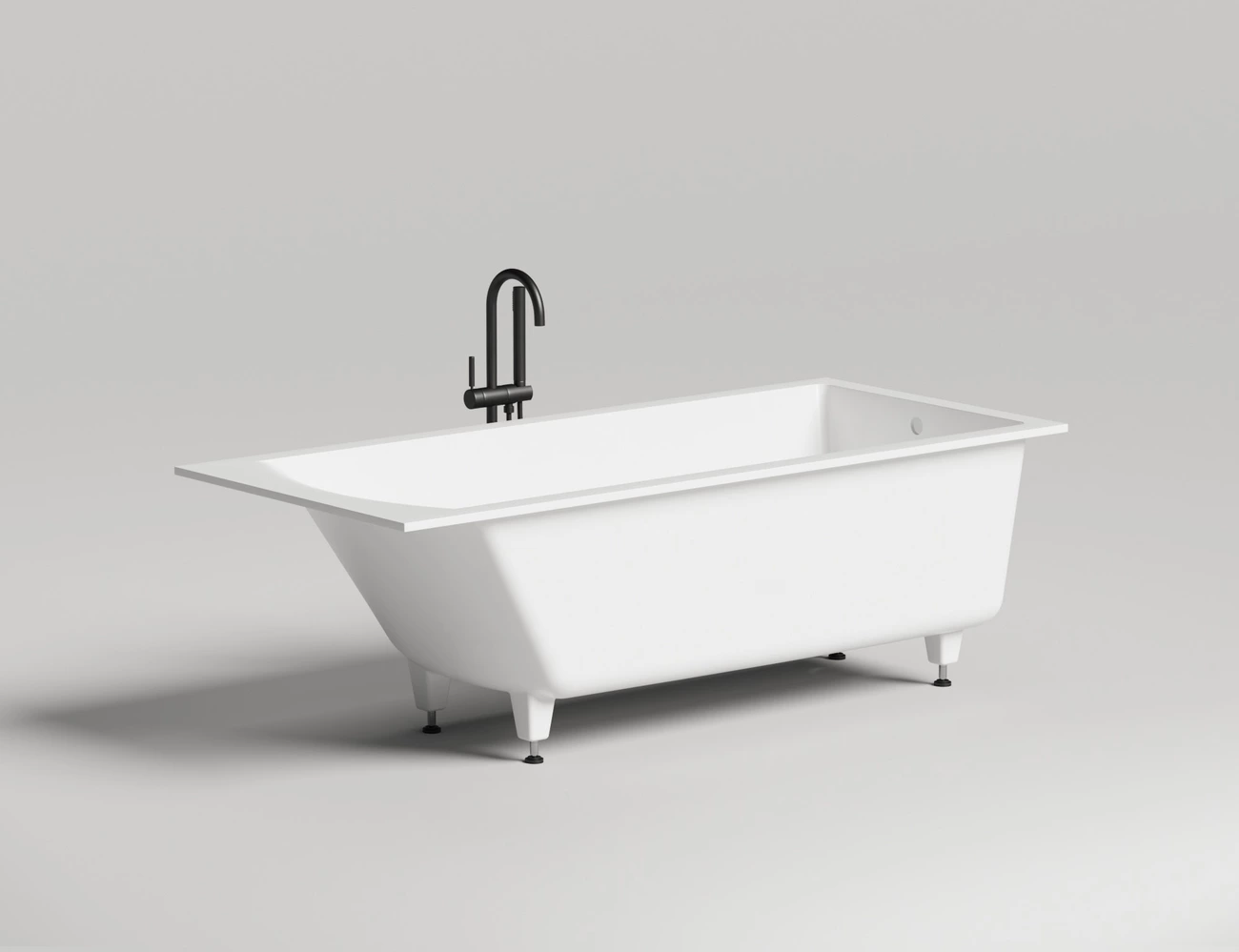 Ванна из искусственного камня Salini Cascata 104213G 180x80 S-Sense белая