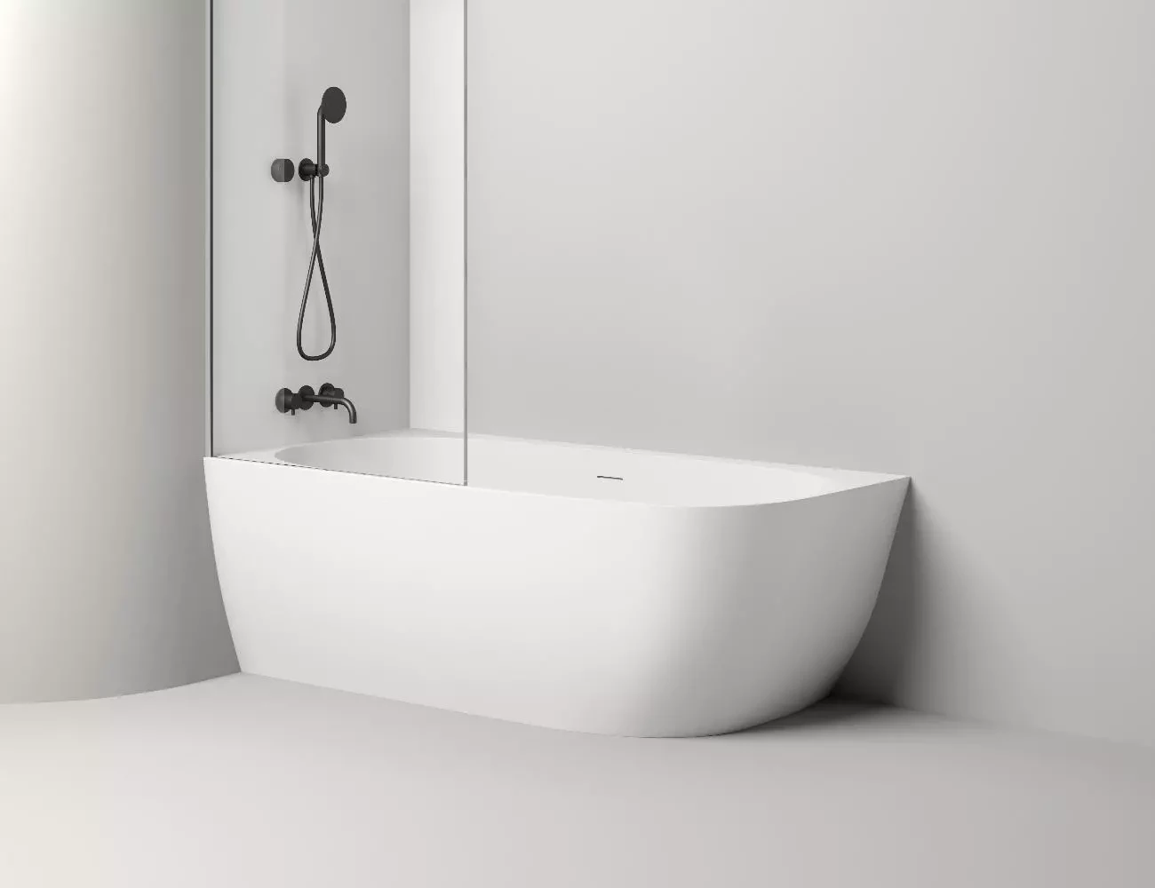 Ванна из искусственного камня Salini Sofia Corner L S-Stone 170х85 102525M белая матовая, пристенная угловая