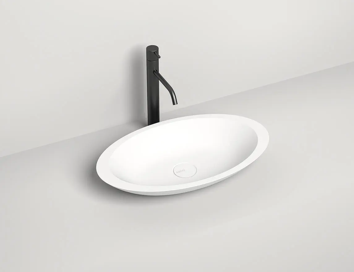 Раковина накладная Salini Callista 02 S-Stone 57 см 1101202SM из искусственного камня, матовая белая