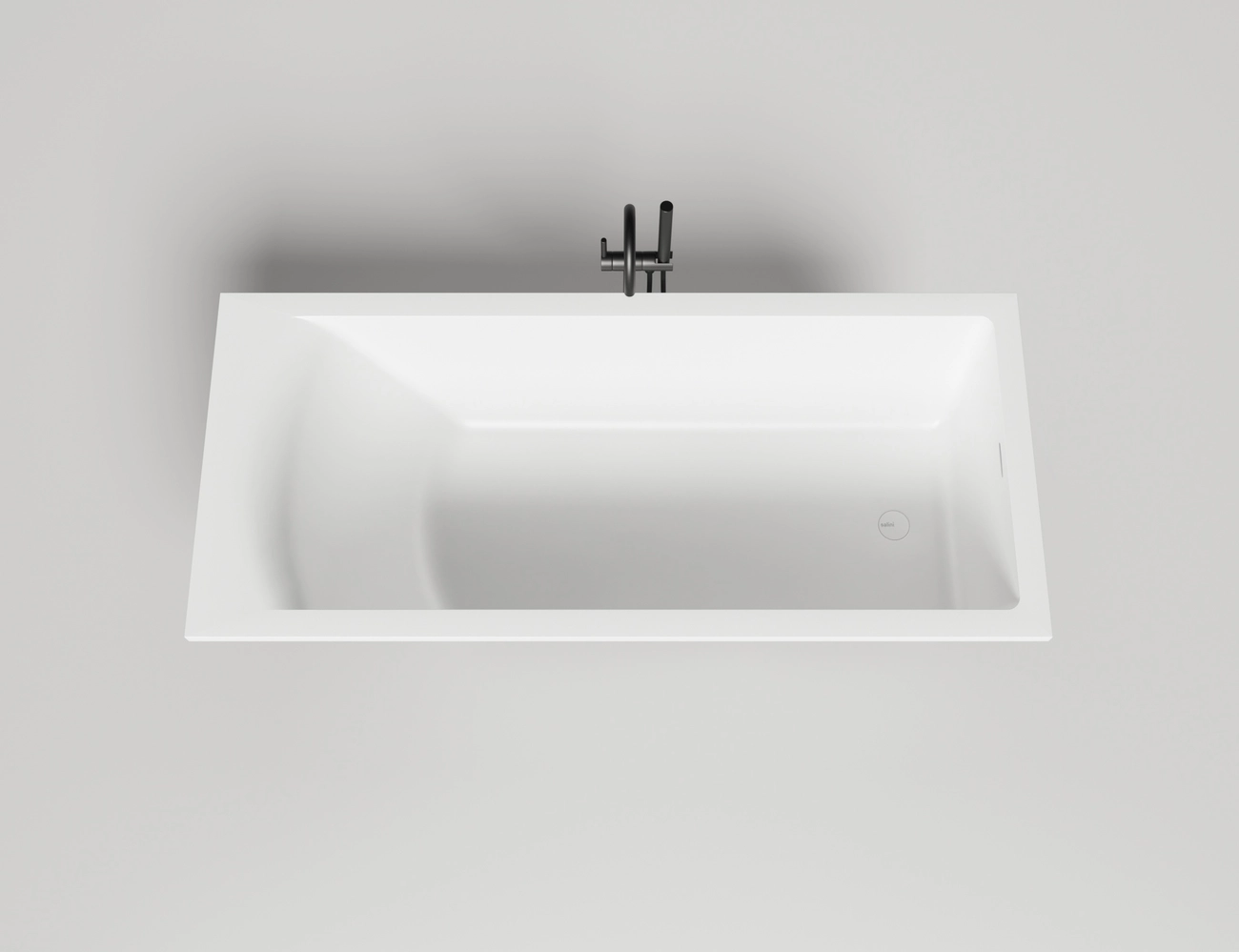 Ванна из искусственного камня Salini Cascata 104513M 180x80 S-Sense белая