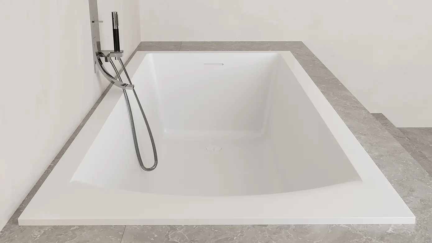 Ванна из искусственного камня Salini Cascata KIT 104323M 170x75 S-Stone белая