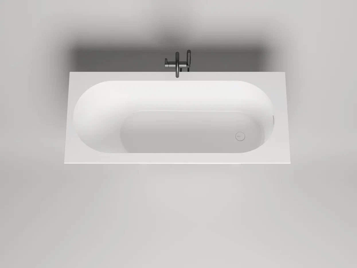 Ванна из литьевого мрамора Salini Ornella Kit S-sense 170x75 102411G белая глянцевая, встраиваемая