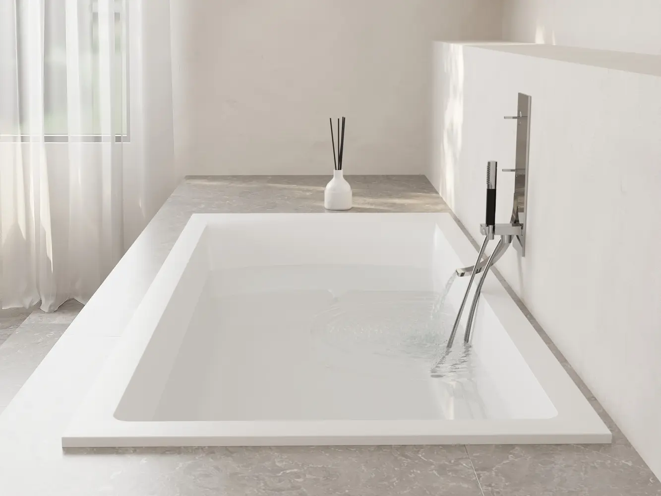 Ванна из искусственного камня Salini Cascata 104123M 170x75 S-Stone белая