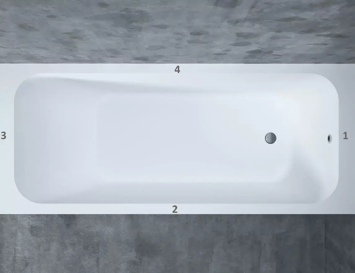 Ванна из искусственного камня Salini Orlanda Kit S-Stone 180x80 102122M белая матовая, встраиваемая